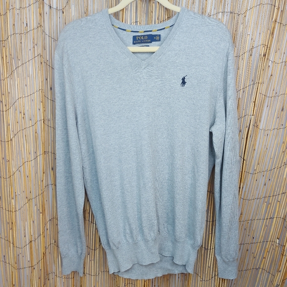 POLO Ralph Lauren prima cotton size medium Color gray Long sleeves - Picture 8 of 8